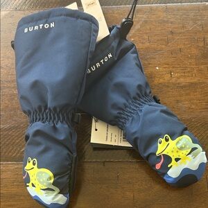Burton Kids' Navy Mittens with Frog Print